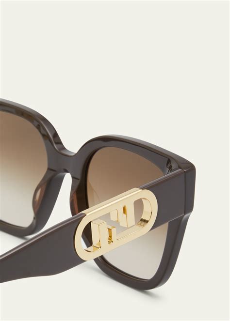 fendi color block square acetate sunglasses|FF Squared .